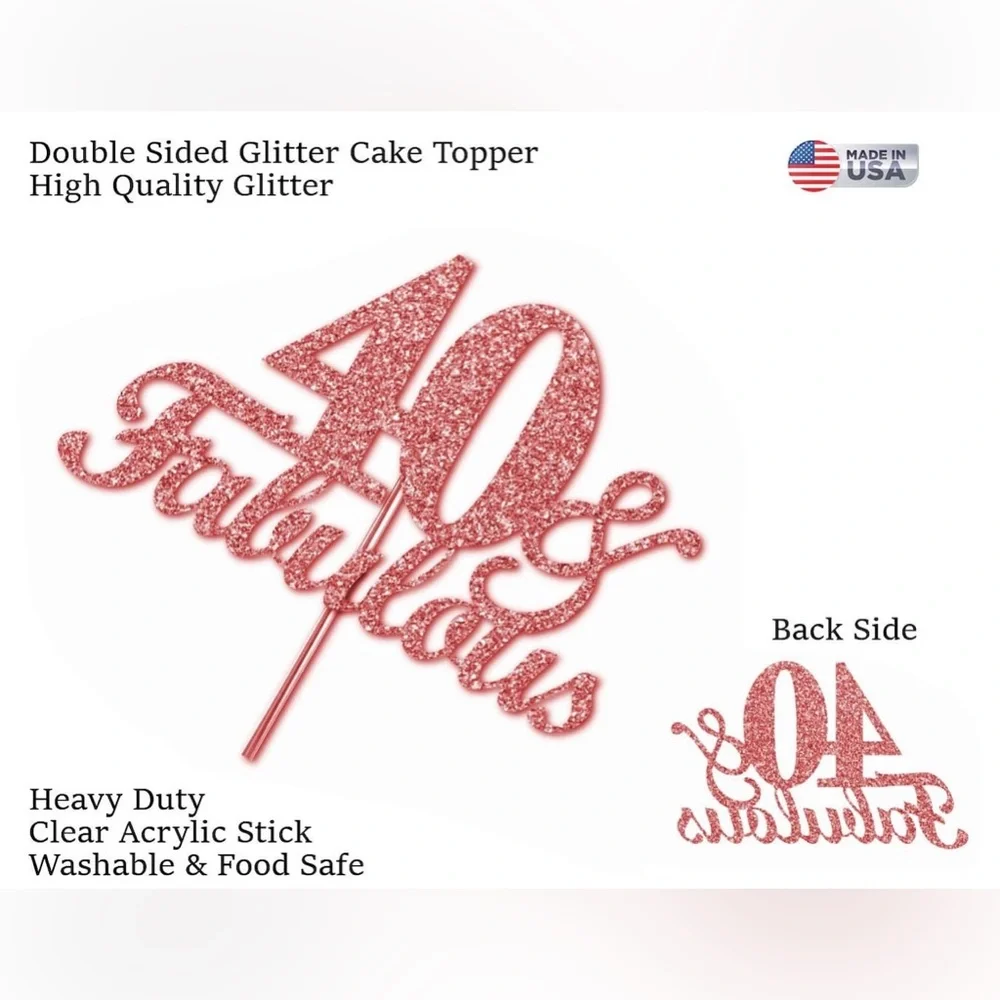 CAKE TOPPER 40 AND FABULOUS